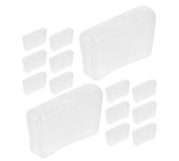 WEKAMOS 14pcs Replacement Plastic Tips for Glass Breaking Pliers, Curved and Flat Jaw Running Pliers Tips Set for Stained Glass Crafting and Keychain Mounting