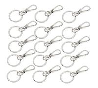 WEKAMOS 15 Pcs Zinc Alloy Keychain Buckles Durable Practical Key Chain Clips with Sturdy Clasp for Secure Key Holding Lightweight Compact Design Non Rust