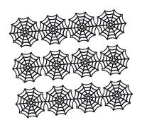WEKAMOS 150pcs Cobweb Accessories DIY Spiderwebs Decorative Halloween Decorations Color Cover Party Accessory Gothic Web Net Mesh for Spiders Halloween Simulation Fake Black Plastic