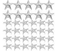 WEKAMOS 150pcs Metal Studs for Leather Star Shape Rivet Silver Copper Punk Style Five Pointed Star Easy to Apply Firm Grip for Punk Jewelry Projects and Dress Decoration