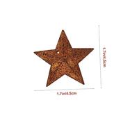 WEKAMOS 150pcs Rusted Metal Five Pointed Star Pendants DIY Hanging Ornaments for Party Decorations Wall Porch Tree Festival Atmosphere