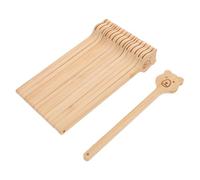 WEKAMOS 15pcs Bamboo Fan Handles Chinese Style Paper Fan DIY Craft Popsicle Sticks Lightweight for Summer Cooling Wedding Party Art Projects