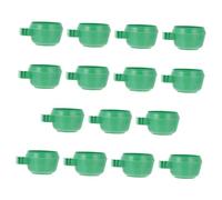 WEKAMOS 15Pcs Durable Bird Feeding Bowls with Cage Clips Practical Parrot Food and Water Bowls for Small Birds Budgies Pigeons Removable Easy Clean for Birdcage Supplies