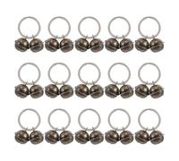 WEKAMOS 15pcs Pet Bells for Cat Dog Collars, Cast Iron Small Bell Charms with Iron Rings, Decorative Collar Pendants for Pet Training and Anti-lost Use