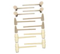 WEKAMOS 15pcs Wood Hammer Small Wooden Mini Mallets Lightweight Safe Wooden Hammers for DIY Crafts Cake Tapping Easter Egg Play