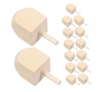WEKAMOS 15pcs Wooden Dreidels for Boys and Girls Hanukkah Diy Craft Toys Blank Spinning Tops Decorative Kit