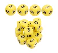 WEKAMOS 16pcs Acrylic Number Dice Set for Math Learning Interactive Teaching Tools for Classroom Home Tutoring Fun Educational Game Props to Enhance Concentration and Independent Study