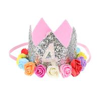 WEKAMOS 1pc Colorful Birthday Crown Hat for Glittery Flower Design Party Hat for Boys for Birthday Celebrations and Themed Parties Creative Charming Headwear Random Color