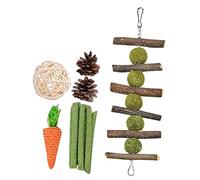 WEKAMOS 1set Chew Toys for Hamsters Bunnies Comforting Chewing Playthings for Pets Teething Toys for Squirrels Guinea Pigs Animals