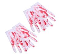 WEKAMOS 2 Pairs Halloween Bloody Gloves Ornament Creepy Horror Party Decor for Haunted House Secret and Themed Halloween Gatherings
