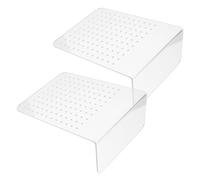 WEKAMOS 2 Pcs Clear Acrylic Earrings Holder with Capacity Jewelry Display Rack for Easy Access and Compact Storage Portable Earring Stand for Retail Store and Home Organizer