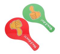 WEKAMOS 2 Pcs Voting Paddles Double-sided Red Green Judging Boards with Handle for Classroom Feedback and Interactive Learning Events