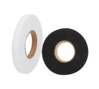 WEKAMOS 2 Rolls Double Sided Hemming Tape for Clothes Wide White Black DIY Fabric Bonding Strip Strong Adhesive Repair Tape for Pants Curtains Coats Shirts