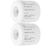 WEKAMOS 2 Rolls Printed Toilet Paper with Math Formulas Fun Decorative Bathroom Tissue for Home Dorm Office Creative Patterned Toilet Roll Unique Design for Holiday Cheer and Guest