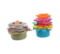 WEKAMOS 2 Sets Baby Stacking Cup: Learning Toys Early Education Montessori Toy for Fine Motor Skills - Bath Plaything for Boys & Girls