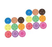 WEKAMOS 2 Sets EVA Fraction Circles Educational Math Manipulatives Lightweight Color-coded Learning Games for Preschool and Elementary School Fraction Cognition