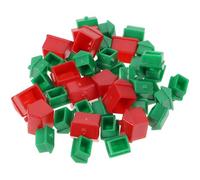 WEKAMOS 2 Sets Replacement Rich Man Board Game Accessories Hotel and House Chessmen Pieces Only Game Pieces