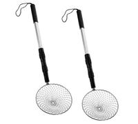 WEKAMOS 2 Sets Reusable Stainless Steel Beach Sand Sifter with Detachable Extra-long Handle Sand Scoop and Shovel for Shell Collecting Beach Multifunctional Tool