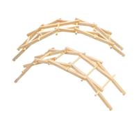 WEKAMOS 2 Sets Wooden Arch Bridge DIY Science Project for Educational Craft Building Model Safe Smooth Polished Sticks for Boys Interactive Stem Assembly