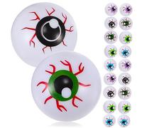 WEKAMOS 20 Pcs Halloween Eyeballs Bouncy Fake Eye Balls Party Supplies Creepy Decorations for Home and Events