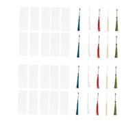 WEKAMOS 20 Sets Acrylic Bookmark Blanks with Tassels Transparent DIY Bookmarks for Craft Making Reading Accessories for Students Writers and Gift Decorations