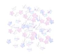 WEKAMOS 200pcs Star Spacer Beads for DIY Jewelry Making Vibrant Beads Transparent Blue Pink Purple for Bracelets Necklaces Earrings Craft Projects and Gift Creations
