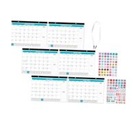 WEKAMOS 2024-2025 Wall Hanging Calendar Blue Classic Monthly Planner with Accessories, Sturdy Household Appointment Calendar for Home and Office Use