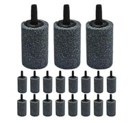 WEKAMOS 20Pcs Aquarium Air Stone Diffuser Bubbles for Fish Tank Oxygenation Black Cylinder Aerator Stones for Hydroponics Pond Air Pump Accessories