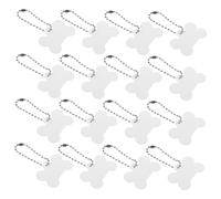 WEKAMOS 20Pcs Double Sided Bone Shaped Dog Tags Sublimation Blanks for Puppies Cats Pets Durable Aluminum Alloy Pet Name Id Tags