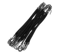 WEKAMOS 20pcs Elastic Ponytail Hooks Hair Bands for Thick Hair No Damage Bungee Ties for Easy Styling Versatile Claw Clips for Braids and Half-knots Black