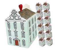 WEKAMOS 20Pcs House Shaped Favor Boxes Paper Candy Gift Cases for Wedding Party Treats Lightweight Kraft Paper Packing Boxes for Cookies Chocolates Nuts Decorative Holiday Celebration