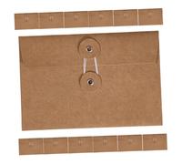WEKAMOS 20pcs Kraft Paper File Envelopes with String Closure Vintage Office Organizer for Document Filing and Greeting Cards Kraft Paper Stationery Folder