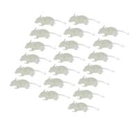 WEKAMOS 20Pcs Lifelike Glow in Dark Fake Mouse Props Halloween Prank Artificial Mouse Models for Scaring and Party Decorations