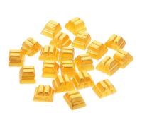 WEKAMOS 20pcs Miniature Resin Dollhouse Accessories Mini Fake Golden Bricks Desktop Ornaments for Dollhouse Decoration and Crafts Display