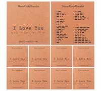 WEKAMOS 20pcs Morse Code Learning Cards for Beginners Romantic Wedding Greeting Postcards Unique Funny Couples Valentine Day Display Tool for Friendship Bracelet Making