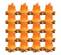 WEKAMOS 20Pcs Resin Miniature Campfire Model Set, Micro Fake Fireplace Flames for Landscaping, Camping Party Decorations and DIY Garden Ornaments
