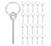WEKAMOS 20pcs Single Pin Tent Ring Connector with Pins for Pole Repair | Galvanized Iron Finish, Universal Sizing, Weather Tolerant Design, for Outdoor Tents and Guyline Loops