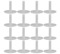 WEKAMOS 20pcs White Plastic Duck Plug Holder for Dashboard with Rubber Fixing Stand and Hook-and-loop Strap, Reusable Bath Display Mount Suitable for Car and Bath Use