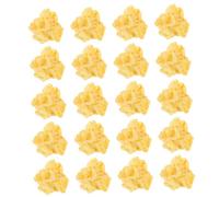 WEKAMOS 20pcs Yellow Popcorn Resin Charms DIY Craft Accessories for Jewelry Making and Phone Case Decoration Resin Material for Creative DIY Projects and Unique Gift Ideas