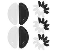 WEKAMOS 24 Pairs Soft Silicone D-Shaped Eyeglass Nose Pads Cushions for Sunglasses and Glasses, Self-Adhesive Anti-Slip Silicone Nose Inserts for Comfortable Eyewear Bridge Support