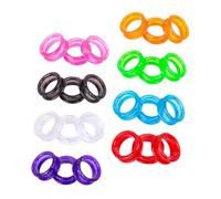 WEKAMOS 24pcs Colorful Silicone Scissor Finger Rings Hairdressing Scissors Inserts for Pet Grooming, Soft Supple Finger Pads Compatible with Handheld Scissors for Professional Hair Stylist