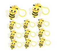 WEKAMOS 24pcs Cute Bee Charm Keychains for Adults Unique Bee Keyring for Party Favors Backpack Decorations and Purse Accessories