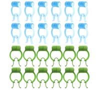 WEKAMOS 24pcs Portable Nose Clips for Stop Nosebleeds Lung Breathing Training Clips Blue Green Nose Stoppers for Home School Emergencies