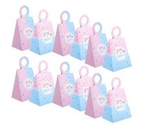 WEKAMOS 24pcs Small Paper Candy Boxes for Gender Reveal Shower Party Favors Premium Tear Resistant Gift Cases with Creative Design Suitable for Weddings and Celebrations Mixed Colors