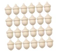 WEKAMOS 24pcs Unfinished Wood Acorns for DIY Painting and Crafting Natural Rustic Wooden Ornaments for Artistic Development Family Holiday Decor for Christmas and Thanksgiving