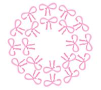 WEKAMOS 25pcs Acrylic Bowknot Drink Tags for Wine Glasses Durable Cocktail Party Accessories Stylish Bachelorette Birthday Wedding Glass Charms with Charming Pink Bow Design