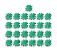 WEKAMOS 25pcs Green Acrylic Four-Leaf Clover Paper Clips Mini Binder Clips St Patrick’s Day Party Favors Desk Memo Holders Office and Planners