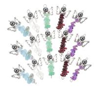WEKAMOS 25Pcs Mixed Color DIY Angel Charms Pendants for Crafting Decorative Crystal Angel Necklace Bracelet Accessories Cute Cartoon Style Bulk Jewelry Making Kit