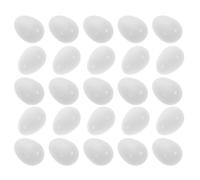 WEKAMOS 25pcs Parrot Fake Eggs Plastic Artificial Hatching Props White Simulated Nest Eggs Bird Accessories Stable Design for Breeding Maintenance and Incubation Support