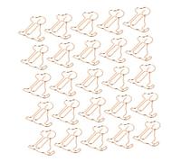 WEKAMOS 25pcs Rose Gold Dog Shaped Metal Paper Clips Creative Animal Bookmark Clips for Office Supplies Sturdy for Notes Files Books